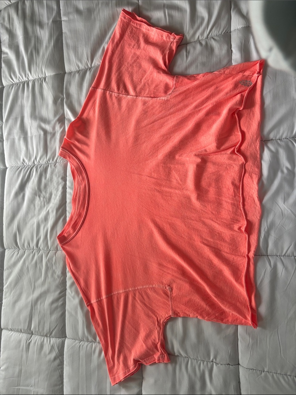 Bright coral free people tee